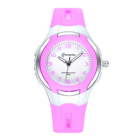 Kids Waterproof Learning Time Wrist Watch-Purple