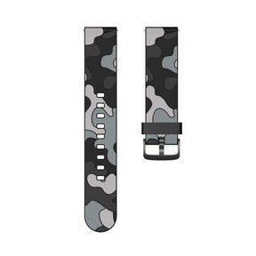 Camo Silicone Watch Band For Samsung Galaxy Watch 42/46mm Gear S3 Frontier/Classic(Camo Gray1)