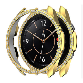 Bling Diamond Frame PC Cover For Galaxy Watch 3 41MM/45MM-Gold