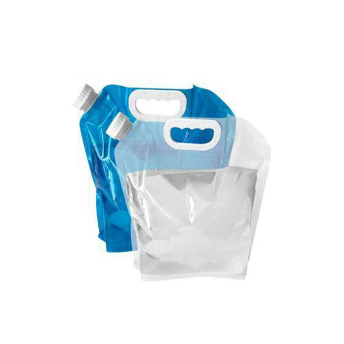 10L Premium Collapsible Water Container Bag BPA Free Food Grade Clear Plastic Storage Jug-Blue White