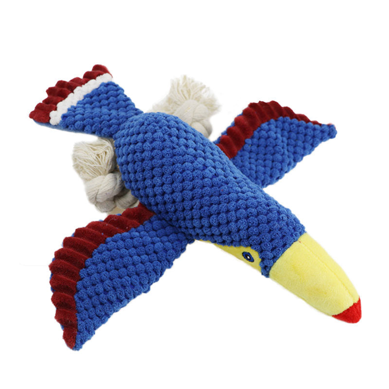 Stuffed Dog Toys Cute Bird Squeaky Toys for Puppy Medium Dog-Toucan