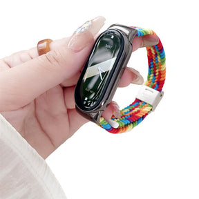 Sports Strap with Adjustable Buckle Solo Loop Elastic Watchband for Mi8-12