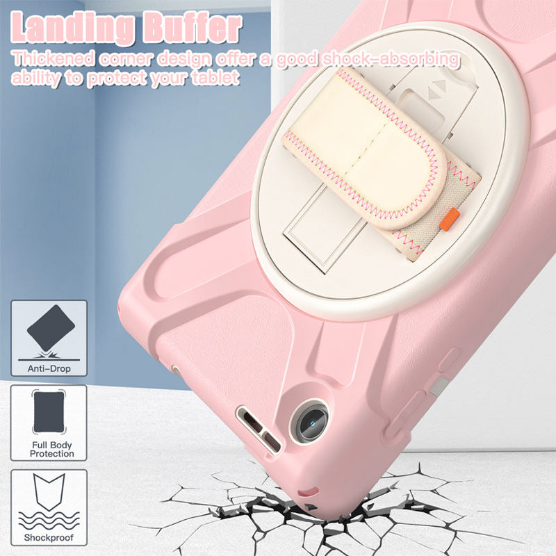 Tablet Case Heavy Duty with Swivel Stand for Lenovo Tab M8 4th Gen-SakuraPink