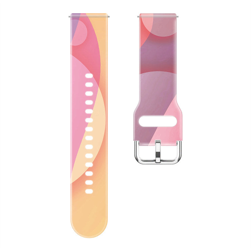 Semi Frosted Watch Strap Transparent Rainbow for Samsung Huawei Watch-01