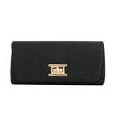 Elegant Fashion Clutch Purses Magnetic Square Bag for Womens-Black