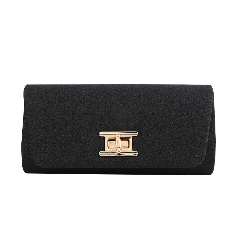 Elegant Fashion Clutch Purses Magnetic Square Bag for Womens-Black