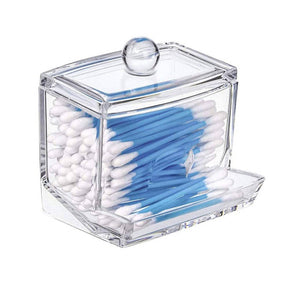 Cotton Swab Pads Holder  Cotton Buds Ball Dispenser Organizer Box Clear Acrylic Cotton Pad Container