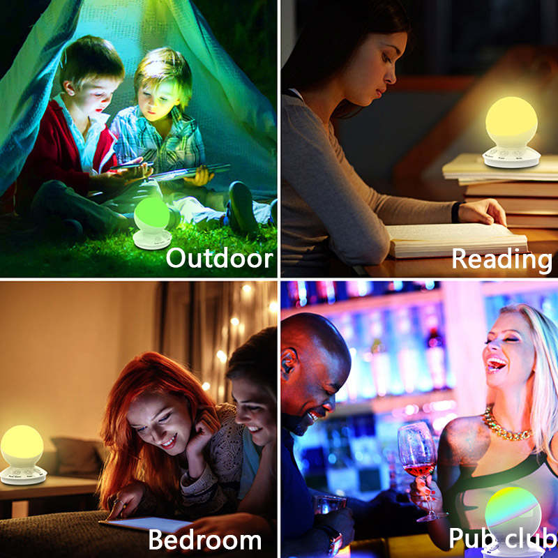 RGB Voice-Activated Pickup Lamp Rechargeable Discoloration Night Light