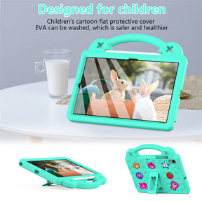 Strawberry Tablet Case with Holder Shoulder Strap for Samsung Galaxy Tab A7 10.4(2020)/TAB S6 lite 10.4(2020/2022/S6 10.5(2019)/S5E 10.5(2019)-Mint Green