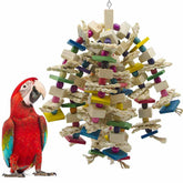 Bird Parrot Blocks Knots Tearing Toy for African Grey Macaws Cockatoos