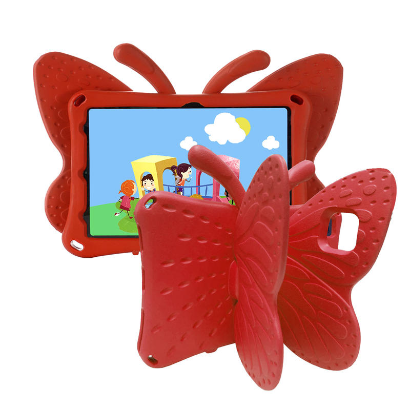 Butterfly Samsung Tablet Case for Galaxy Tab A8 10.5 Inch 2021 (SM-X200/SM-X205/SM-X207)-Red