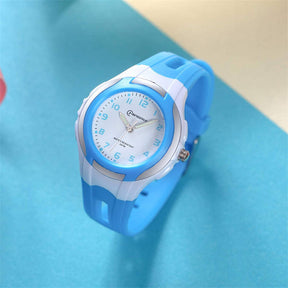 Kids Waterproof Learning Time Wrist Watch-Blue