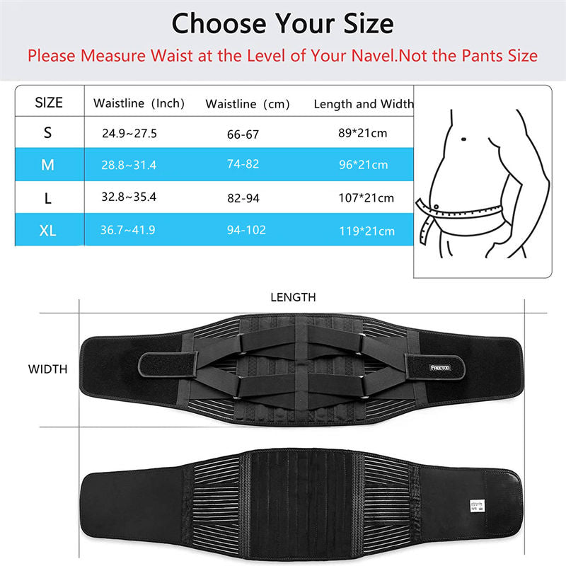 The Double Pressurized Breathable Elastic Back Support Belt May Relieve Back Pain Waist Belt