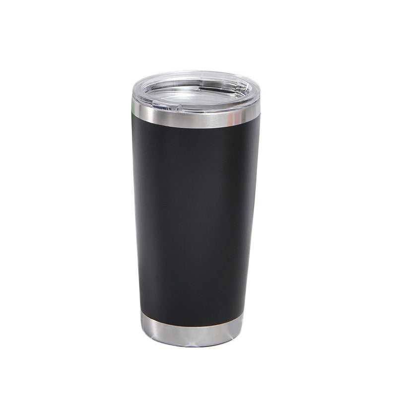 20oz Stainless Steel Insulated Coffee Tumbler with Lid for Hot Cold Drinks-Black