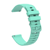 Silicone Watch Band Wave Pockmark for Samsung Cear S2 Huawei Watch GT-TealGreen