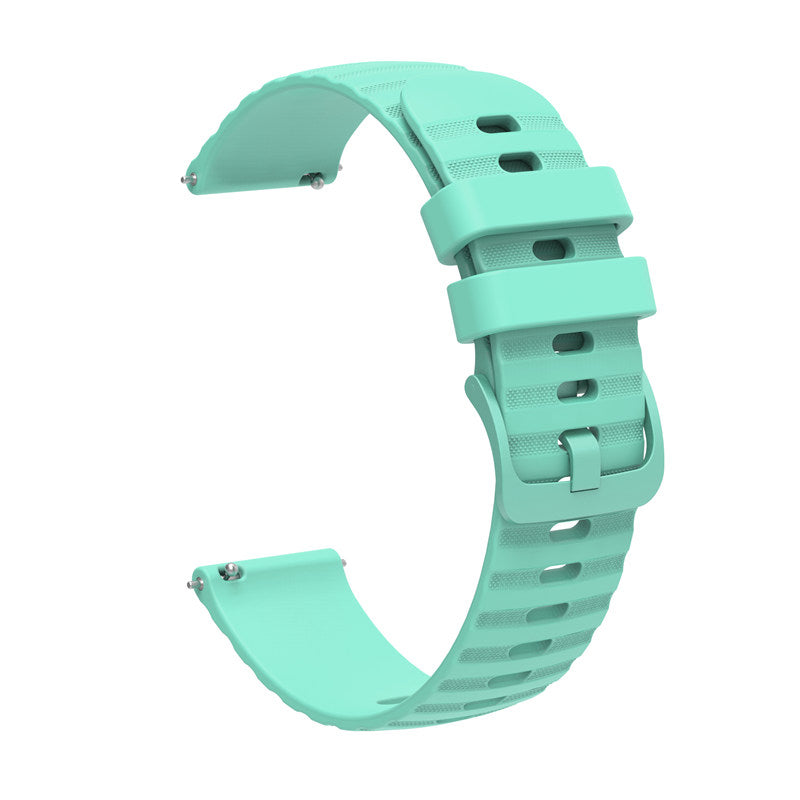 Silicone Watch Band Wave Pockmark for Samsung Cear S2 Huawei Watch GT-TealGreen