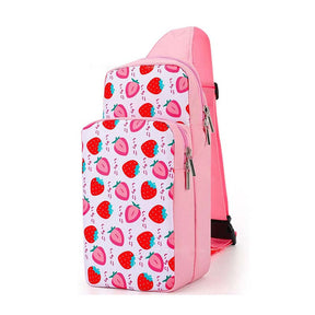 Shoulder Bag Travel Case for Nintendo Switch & Switch Lite-Strawberry