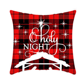 4Pcs 18x18 inch Christmas Throw Pillow Covers Square Cushion Cover for Sofa Decorative-A