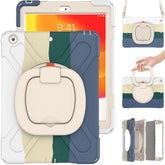 B-OnePiece Tablet Case+Neck Strap For Samsung Galaxy Tab S6 Lite 10.4inch-Colorful&Green