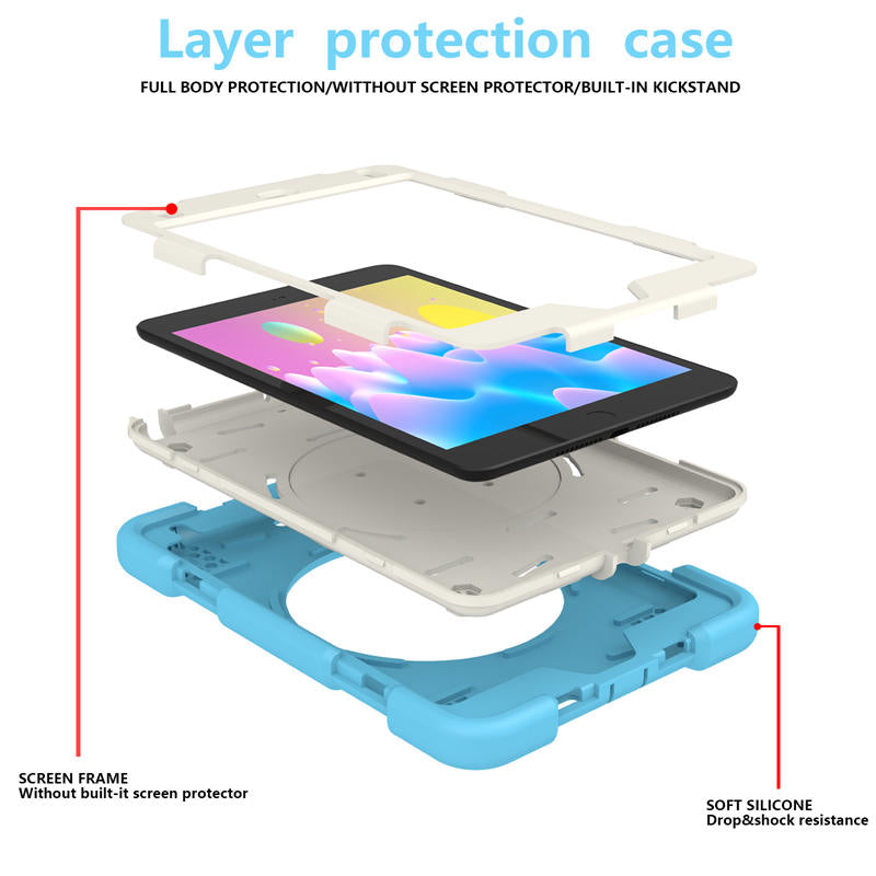 iPad Case For iPad Mini 4/5 with 360¡ãSwivel Stand-Sky Blue