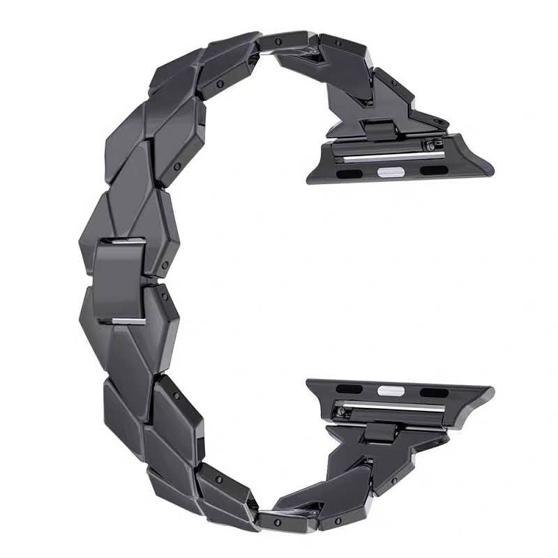 LX Stainless Steel Watch Band Quick Release Wristbands for Apple IWatch Series SE/1/2/3/4/5/6 For Women-Black