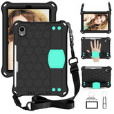Hive iPad Case For iPad Mini 6 Durable Stand Cover With Shoulder Strap-BlackAqua