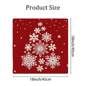 Set of 4 Christmas Pillow Covers 45 x 45 cm Cushion Pillowcase Decorations-Set1