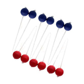 6 Pcs Ladder Toss Ball Replacement Set Kid Safe Soft Rubber Golf Balls-Red+Blue