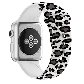 Fashion Leopard Pattern Silicone Watchband for Apple Watch SE & Series 6/5/4/3/2/1-B19