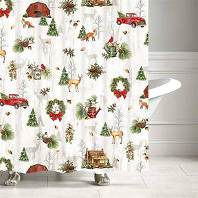 Shower Curtains with 12 Hooks for Bathroom Decor-2