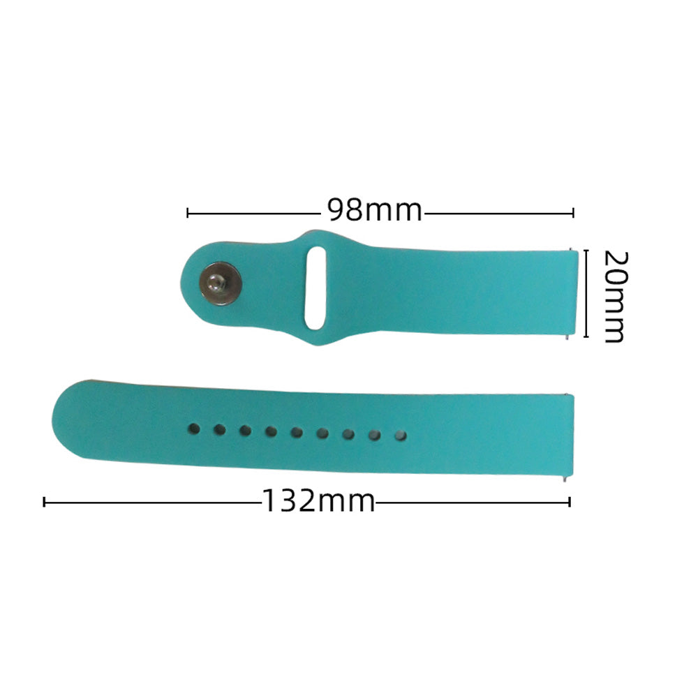 FKGJ 20MM Silicone Watch Bands Quick Release Strap Replacement Wristband For Samsung For Women-Mint Green