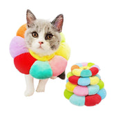 Cat Small Dog Recovery Collar Adjustable Pet Colorful Flower Collar