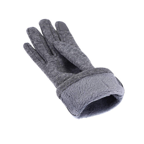 3 Pairs Women Winter Gloves Warm Touchscreen Windproof Gloves-BlackGrayWine Red
