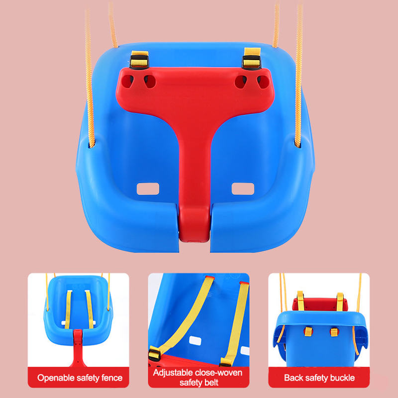 Kids Secure Swing with Adjustable Straps Bearing 50kg for Age 9 Months-4 Years