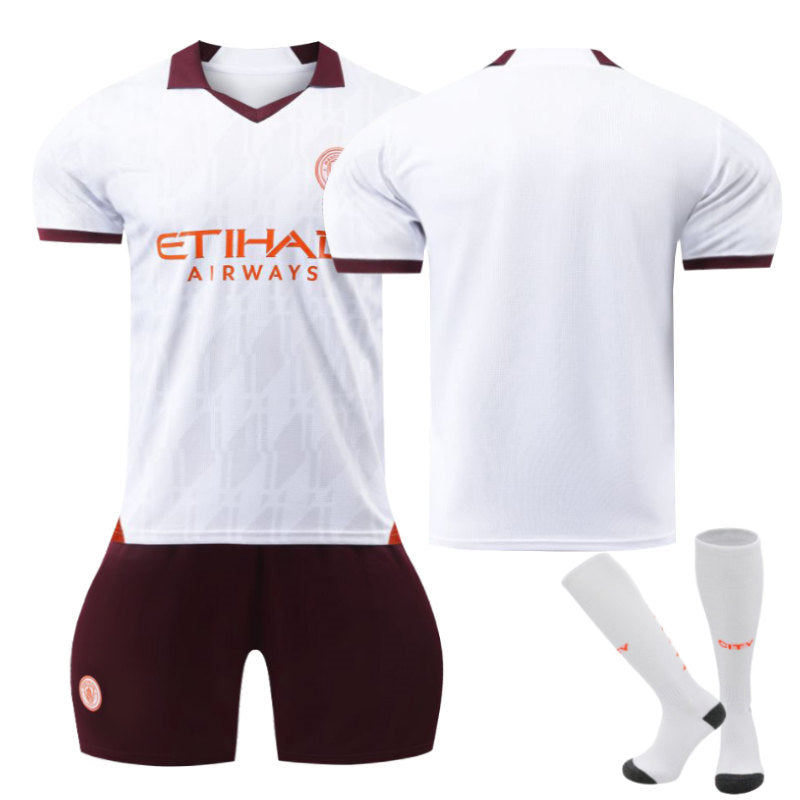 Manchester City Away Jersey for Kids Adults 3-Pieces Outfits-Brown