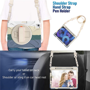 iPad Case With Pencil Stand+Rotating Stand+Shoulder Strap For iPad 10.9 inch Air4-Green