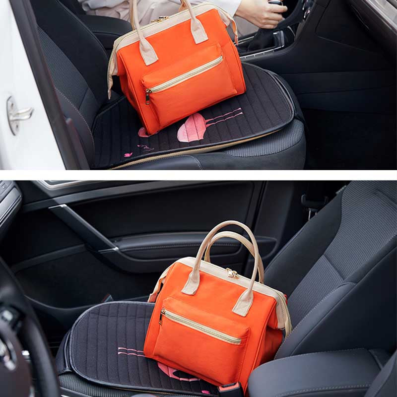 Fashion Portable Picnic Bento Bag Waterproof Oxford Cloth Lunch Bag-Orange