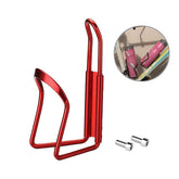 Lightweight Aluminum Alloy Bicycle Water Bottle Cage Holder for Outdoor Activities Drilled Holes Required-Red