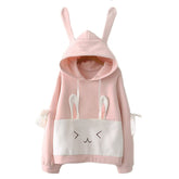 Girls Cute Bunny Sweatshirt Winter Long Sleeve Tops Hoodies