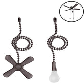 Fan Pull Chain 2 pieces 3mm Diameter Beaded Ball Fan Pull Chain 12 Inches Fan Pulls Set with Connector  ORB