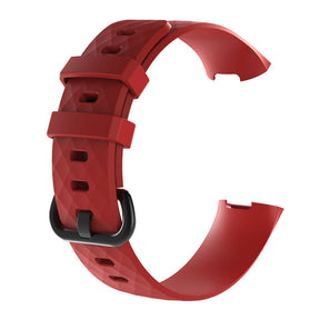 Watch Band For Fitbit Charge 3 Smart Watch Replacement Accessories-Red