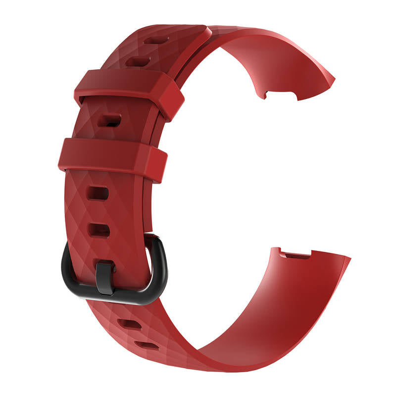 Watch Band For Fitbit Charge 3 Smart Watch Replacement Accessories-Red