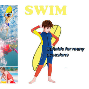 Adore Boys Wetsuit 2.5mm Thicker Warm Swimsuit + Long Sleeve Cold Snorkeling Swimsuit-M150502K-Yellow