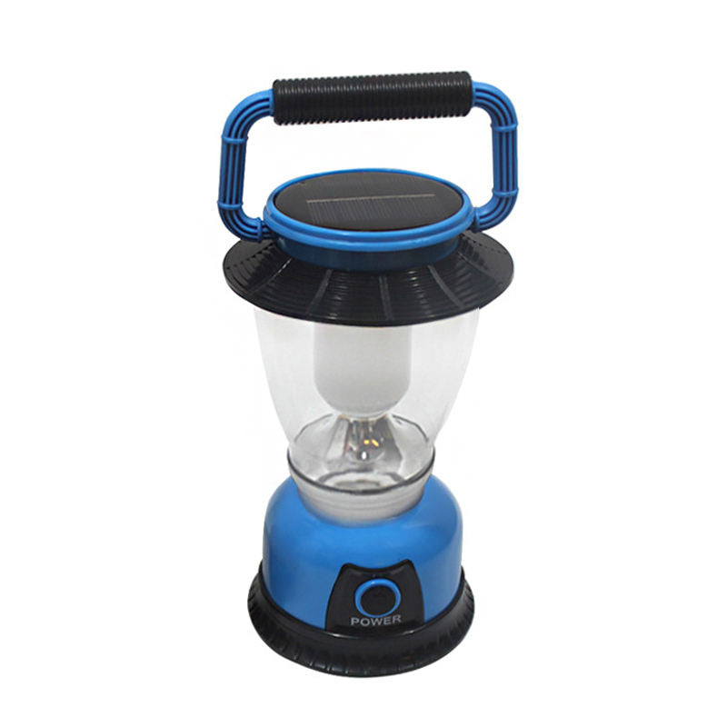 Solar LED Camping Light Dimmable Water-Resistant Lantern for Emergency-Blue