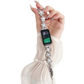 Luxury Metal Watch Strap Cute Flower-Shaped Bracelet for Huawei 8-Silver