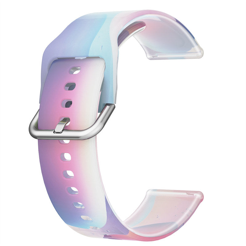 Semi Frosted Watch Strap Transparent Rainbow for Samsung Huawei Watch-03