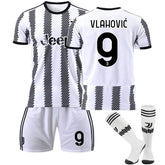 Juventus Home Jersey 2022-23 VLAHOVIC #9 Soccer Jersey Kids Adult 3-Pieces Jersey Kits