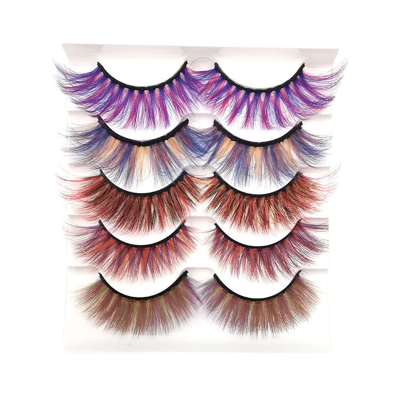 3D False Eyelashes Colored Thick Lashes for Performance Halloween-11