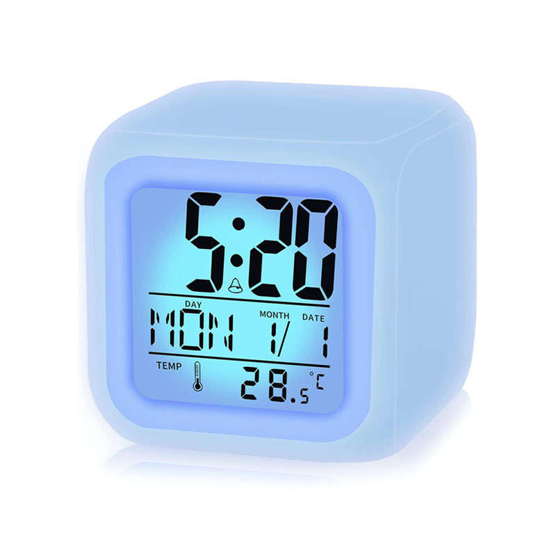 Kids Alarm Clock with LED 7 Color Night Light and Wake Up Function