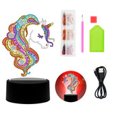 Diamond Painting Lamp,LED Number Painting Kits for Adults Home Decor Art Sets with Tools and USB Cable -Unicorn